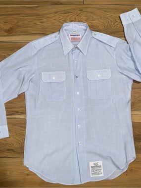 Propper Shirt Button Up Long Sleeve Size 16-33 Light Blue Tactical NWOT BSA Lrg